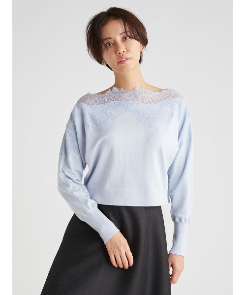 CELFORD（セルフォード）の「レース刺繍ニットプルオーバー（ニット