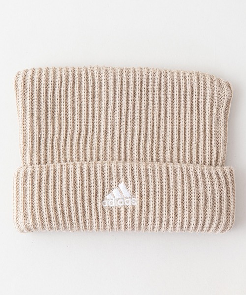 adidas（アディダス）の「【ADIDAS/アディダス】ネコミミニットキャップ　ブランドロゴ刺繍（ニットキャップ/ビーニー・レディース・ホワイト/ベージュ/ブラック/ピンク・FREE）」の3枚目の写真