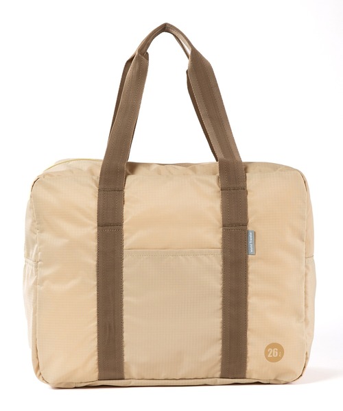 World Traveler(ワールドトラベラー)の「ワールドトラベラー トートバッグ タイヴァス 26L 折りたたみ可能 セットアップ可能 ポーチ付き No.63712(ボストンバッグ・メンズ・グレイッシュベージュ/ブルー/ブラック・FREE)」の4枚目の写真