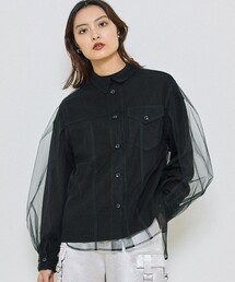 UNITED TOKYO | チュールスリットワークシャツ(シャツ/ブラウス)