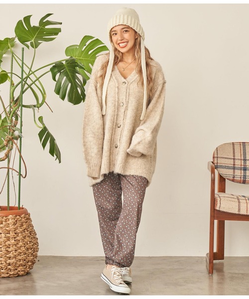 anap mimpi（アナップミンピ）の「小花柄 ジョガー 裏毛 スウェット パンツ【セットアップ対応】（スウェットパンツ・レディース・ピンク/ダークグレー/アイボリー・FREE）」の14枚目の写真