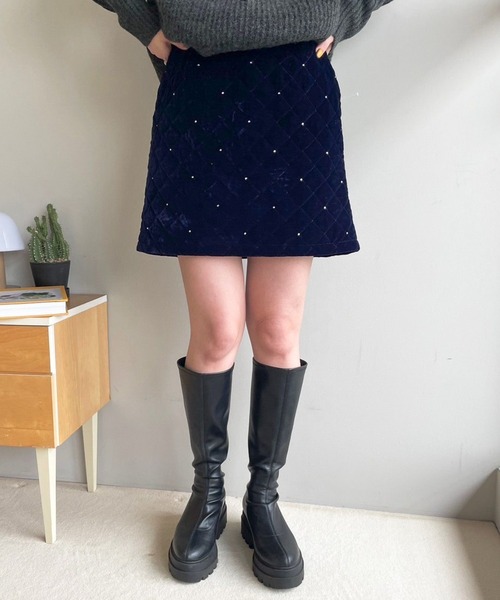 LOWRYS FARM（ローリーズファーム）の「アソートミニスカート　988186（スカート・レディース・アイボリー/ブラック/ネイビー/ブラック系その他・FREE）」の4枚目の写真