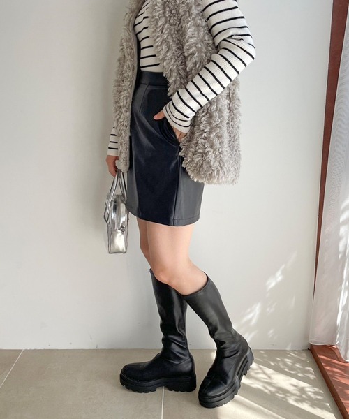 LOWRYS FARM（ローリーズファーム）の「アソートミニスカート　988186（スカート・レディース・アイボリー/ブラック/ネイビー/ブラック系その他・FREE）」の8枚目の写真