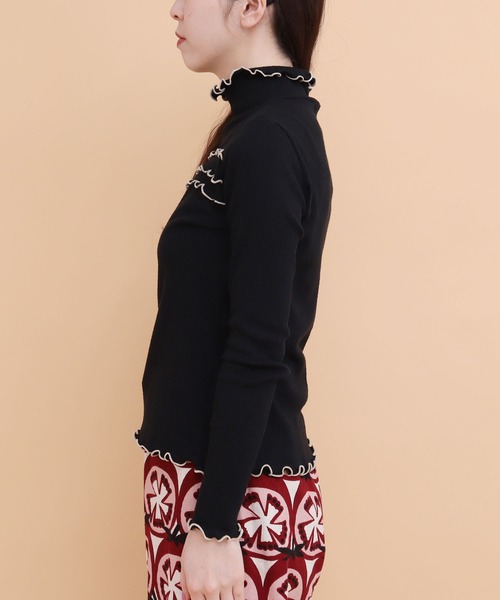 peu pres（プープレ）の「配色メロウタックテレコ長袖（Tシャツ/カットソー・レディース・ホワイト/ブラック・FREE）」の16枚目の写真