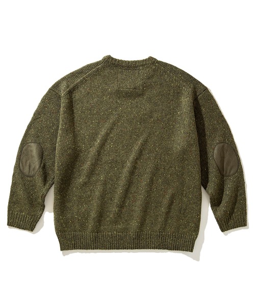 POLeR(ポーラー)の「POLER MIX TWEED ELBOW PATCH KNIT(ポーラー ミックスツイード エルボー パッチ ニット)(ニット/セーター・メンズ・グリーン/キャメル・MEDIUM/LARGE/X-LARGE)」の3枚目の写真