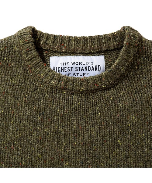 POLeR(ポーラー)の「POLER MIX TWEED ELBOW PATCH KNIT(ポーラー ミックスツイード エルボー パッチ ニット)(ニット/セーター・メンズ・グリーン/キャメル・MEDIUM/LARGE/X-LARGE)」の4枚目の写真