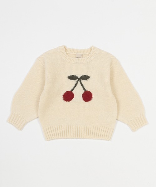 petit main（プティマイン）の「【フワもちっと/リンク】アソートニット（ニット/セーター・キッズ・ネイビー/オフホワイト/ライトピンク/ライトベージュ・S/M/L）」の2枚目の写真