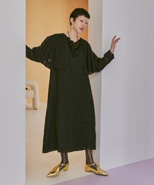 manana suerte(マニャーナスエルテ)の「SPECIAL EDITION ジャガードレース2WAYワンピース(ワンピース・レディース・ブラック・FREE)」の15枚目の写真