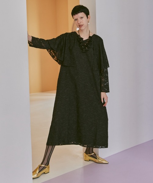 manana suerte(マニャーナスエルテ)の「SPECIAL EDITION ジャガードレース2WAYワンピース(ワンピース・レディース・ブラック・FREE)」の9枚目の写真