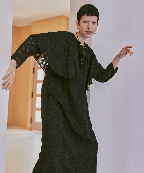 manana suerte(マニャーナスエルテ)の「SPECIAL EDITION ジャガードレース2WAYワンピース(ワンピース・レディース・ブラック・FREE)」の14枚目の写真