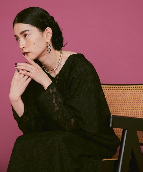 manana suerte(マニャーナスエルテ)の「SPECIAL EDITION ジャガードレース2WAYワンピース(ワンピース・レディース・ブラック・FREE)」の22枚目の写真