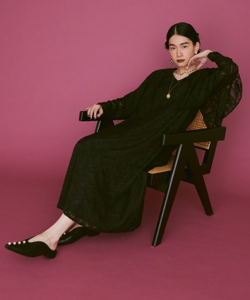 manana suerte(マニャーナスエルテ)の「SPECIAL EDITION ジャガードレース2WAYワンピース(ワンピース・レディース・ブラック・FREE)」の21枚目の写真