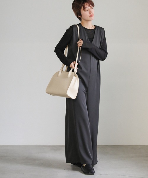 select MOCA(セレクトモカ)の「スクエアボストンバッグ(ボストンバッグ・レディース・オフホワイト/ブラック・FREE)」の12枚目の写真