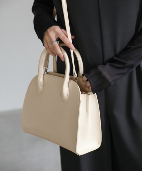 select MOCA(セレクトモカ)の「スクエアボストンバッグ(ボストンバッグ・レディース・オフホワイト/ブラック・FREE)」の11枚目の写真