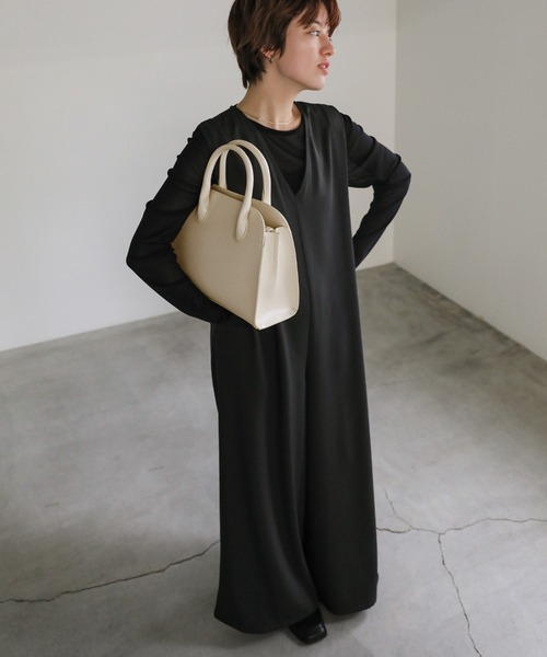 select MOCA(セレクトモカ)の「スクエアボストンバッグ(ボストンバッグ・レディース・オフホワイト/ブラック・FREE)」の6枚目の写真