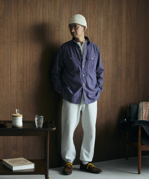 JOURNAL STANDARD relume（ジャーナルスタンダード　レリューム）の「Relume Jeans シャンブレーシャツ（シャツ/ブラウス・メンズ・ブラック/ダークブルー/パープル・MEDIUM/LARGE）」の6枚目の写真