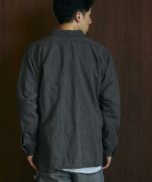 JOURNAL STANDARD relume（ジャーナルスタンダード　レリューム）の「Relume Jeans シャンブレーシャツ（シャツ/ブラウス・メンズ・ブラック/ダークブルー/パープル・MEDIUM/LARGE）」の12枚目の写真