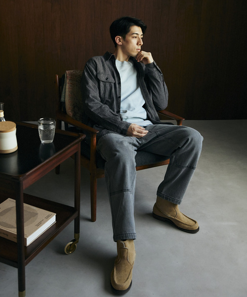 JOURNAL STANDARD relume（ジャーナルスタンダード　レリューム）の「Relume Jeans シャンブレーシャツ（シャツ/ブラウス・メンズ・ブラック/ダークブルー/パープル・MEDIUM/LARGE）」の15枚目の写真