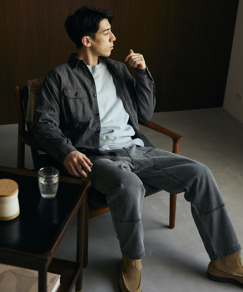 JOURNAL STANDARD relume（ジャーナルスタンダード　レリューム）の「Relume Jeans シャンブレーシャツ（シャツ/ブラウス・メンズ・ブラック/ダークブルー/パープル・MEDIUM/LARGE）」の16枚目の写真