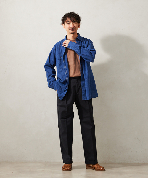 JOURNAL STANDARD relume（ジャーナルスタンダード　レリューム）の「Relume Jeans シャンブレーシャツ（シャツ/ブラウス・メンズ・ブラック/ダークブルー/パープル・MEDIUM/LARGE）」の19枚目の写真