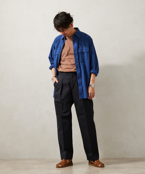 JOURNAL STANDARD relume（ジャーナルスタンダード　レリューム）の「Relume Jeans シャンブレーシャツ（シャツ/ブラウス・メンズ・ブラック/ダークブルー/パープル・MEDIUM/LARGE）」の20枚目の写真