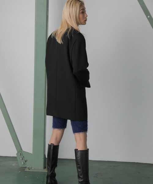 mici（ミチ）の「(mici)ダブルブレストビッグジャケット（その他アウター・レディース・ブラック/ベージュ・MEDIUM/SMALL）」の4枚目の写真