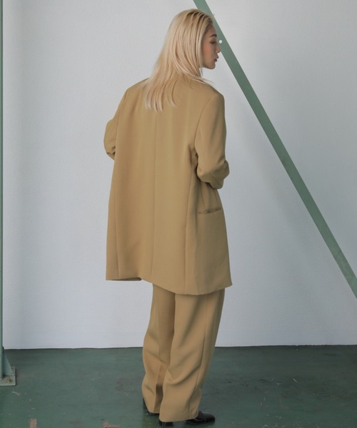 mici（ミチ）の「(mici)ダブルブレストビッグジャケット（その他アウター・レディース・ブラック/ベージュ・MEDIUM/SMALL）」の10枚目の写真