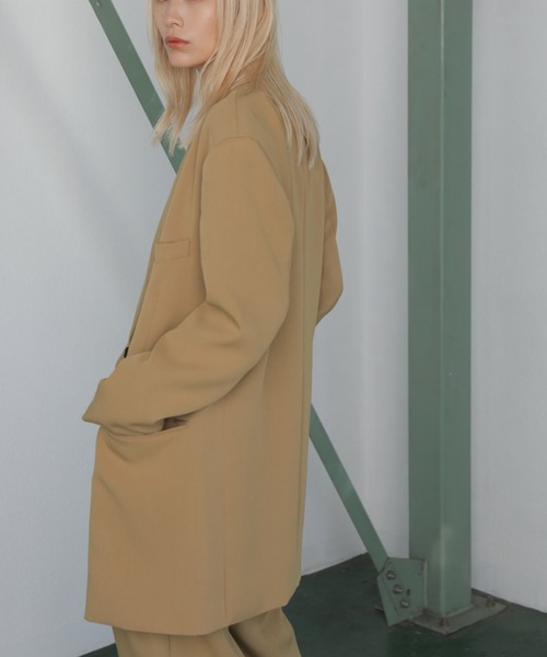 mici（ミチ）の「(mici)ダブルブレストビッグジャケット（その他アウター・レディース・ブラック/ベージュ・MEDIUM/SMALL）」の12枚目の写真