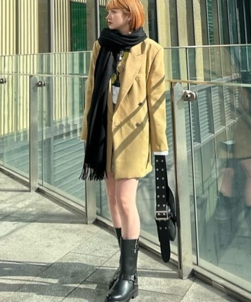 mici（ミチ）の「(mici)ダブルブレストビッグジャケット（その他アウター・レディース・ブラック/ベージュ・MEDIUM/SMALL）」の19枚目の写真