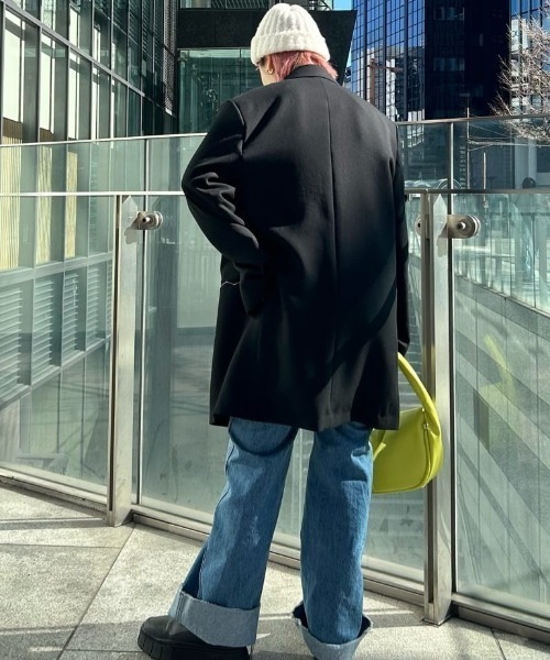 mici（ミチ）の「(mici)ダブルブレストビッグジャケット（その他アウター・レディース・ブラック/ベージュ・MEDIUM/SMALL）」の22枚目の写真