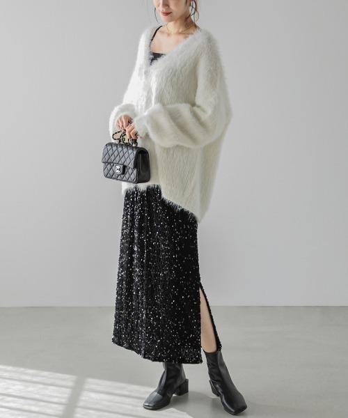 【希少】美品 GALLARDAGALANTE スパンコールスカート ロング GALLARDAGALANTE 「GALLARDAGALANTE」 ロングスカート FREE