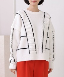 FURRY | ファンシーラインケーブルプルオーバー(ニット/セーター)