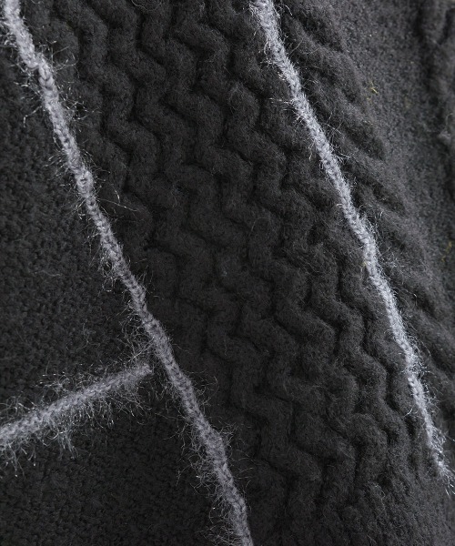 FURRY（ファーリー）の「ファンシーラインケーブルプルオーバー（ニット/セーター・レディース・黄土色系1/ライトブルーグレー/ブラック×ブラック/オフホワイト・FREE）」の12枚目の写真