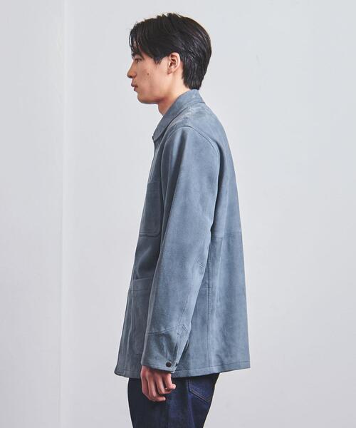 UNITED ARROWS（ユナイテッドアローズ）の「ラムスエード カバーオール（カバーオール・メンズ・ロイヤルブルー・S/M/L）」の3枚目の写真