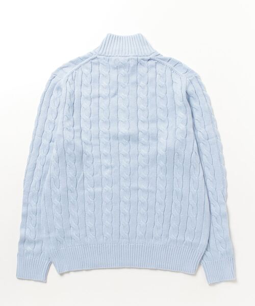 POLO RALPH LAUREN（ポロ ラルフ ローレン）の「ケーブルニット コットン クォータージップ セーター（ニット/セーター・メンズ・ブルー・M/XS/L/XL/S/XXL）」の2枚目の写真
