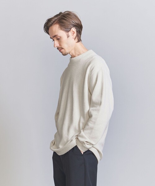 BEAUTY&YOUTH UNITED ARROWS(ビューティーアンドユースユナイテッドアローズ)の「スタティック フェイス クルーネック カットソー(Tシャツ/カットソー・メンズ・オフホワイト/ダークグレー/モカ・S/M/L/XL)」の1枚目の写真