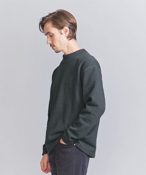 BEAUTY&YOUTH UNITED ARROWS(ビューティーアンドユースユナイテッドアローズ)の「スタティック フェイス クルーネック カットソー(Tシャツ/カットソー・メンズ・オフホワイト/ダークグレー/モカ・S/M/L/XL)」の4枚目の写真