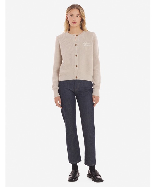 Maison Kitsuné Handwriting カーディガン MAISON KITSUNE HANDWRITING COMFORT RIBBED CARDIGAN | Maison
