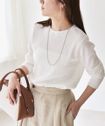 quaranciel | quaranciel:〈洗濯機可能〉ワッフル クルーネック ラウンドヘム カットソー(Tシャツ/カットソー)