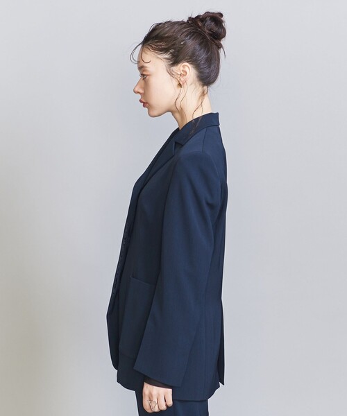 BEAUTY&YOUTH UNITED ARROWS(ビューティーアンドユースユナイテッドアローズ)の「ポリエステルブレンド スリムウエスト ジャケット(テーラードジャケット・レディース・ネイビー・S/M)」の6枚目の写真