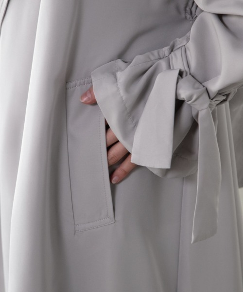 M.deux（エムドゥ）の「◎エアリートッパートレンチコート◎（トレンチコート・レディース・ベージュ/ライトグレー・MEDIUM）」の9枚目の写真