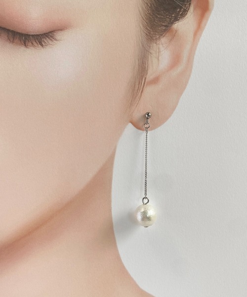 tone(トーン)の「【As】【アレルギー対応】サージカルステンレス コットンパール デザインピアス(MA)(ピアス(両耳用)・レディース・ゴールド/シルバー系3/ゴールド系2/シルバー/シルバー系2/ゴールド系3・FREE)」の14枚目の写真