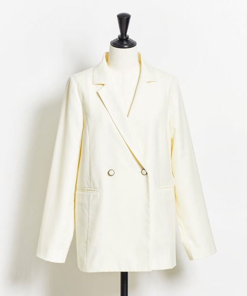 NOELA（ノエラ）の「オーバーサイズテーラードジャケット（テーラードジャケット・レディース・ベージュ/ネイビー/オフホワイト・フリー）」の8枚目の写真