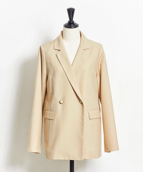 NOELA（ノエラ）の「オーバーサイズテーラードジャケット（テーラードジャケット・レディース・ベージュ/ネイビー/オフホワイト・フリー）」の6枚目の写真