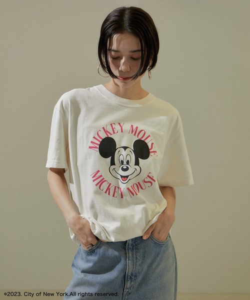 GOOD ROCK SPEED（グッドロックスピード）の「【GOOD ROCK SPEED】[ホワイト別注]MICKEY MOUSE / Tシャツ（Tシャツ/カットソー・レディース・ホワイト/ブラック系その他・FREE）」の3枚目の写真