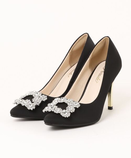 Parade（パレード）の「ビジュー付きグリッターパンプス　513-WK（パンプス・レディース・ゴールド/シルバー/ブラック/ブラック系その他2/グレイッシュベージュ/ブラック系その他・S/M/L/LL）」の2枚目の写真
