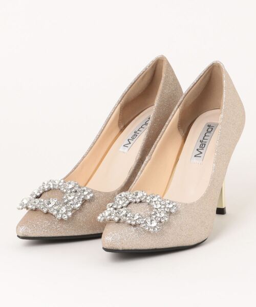Parade（パレード）の「ビジュー付きグリッターパンプス　513-WK（パンプス・レディース・ゴールド/シルバー/ブラック/ブラック系その他2/グレイッシュベージュ/ブラック系その他・S/M/L/LL）」の6枚目の写真