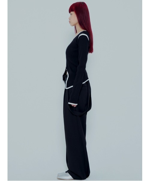 AMAIL（アマイル）の「Piping egg knit（カーディガン/ボレロ・レディース・ブラック/ピンク/イエロー・FREE）」の15枚目の写真