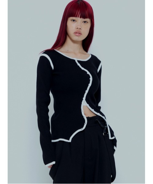 AMAIL（アマイル）の「Piping egg knit（カーディガン/ボレロ・レディース・ブラック/ピンク/イエロー・FREE）」の11枚目の写真