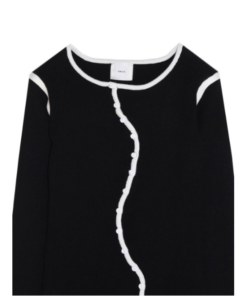 AMAIL（アマイル）の「Piping egg knit（カーディガン/ボレロ・レディース・ブラック/ピンク/イエロー・FREE）」の21枚目の写真